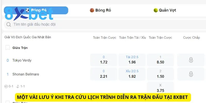 Lịch Thi Đấu 8xbet: Cập Nhật Nhanh Chóng, Chính Xác Nhất Một vài lưu ý khi tra cứu lịch trình diễn ra trận đấu tại 8xbet
